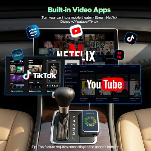 3-in-1 Bluetooth Carplay Adapter – Built-in Net-Flix YouTube Tiktok – Carplay