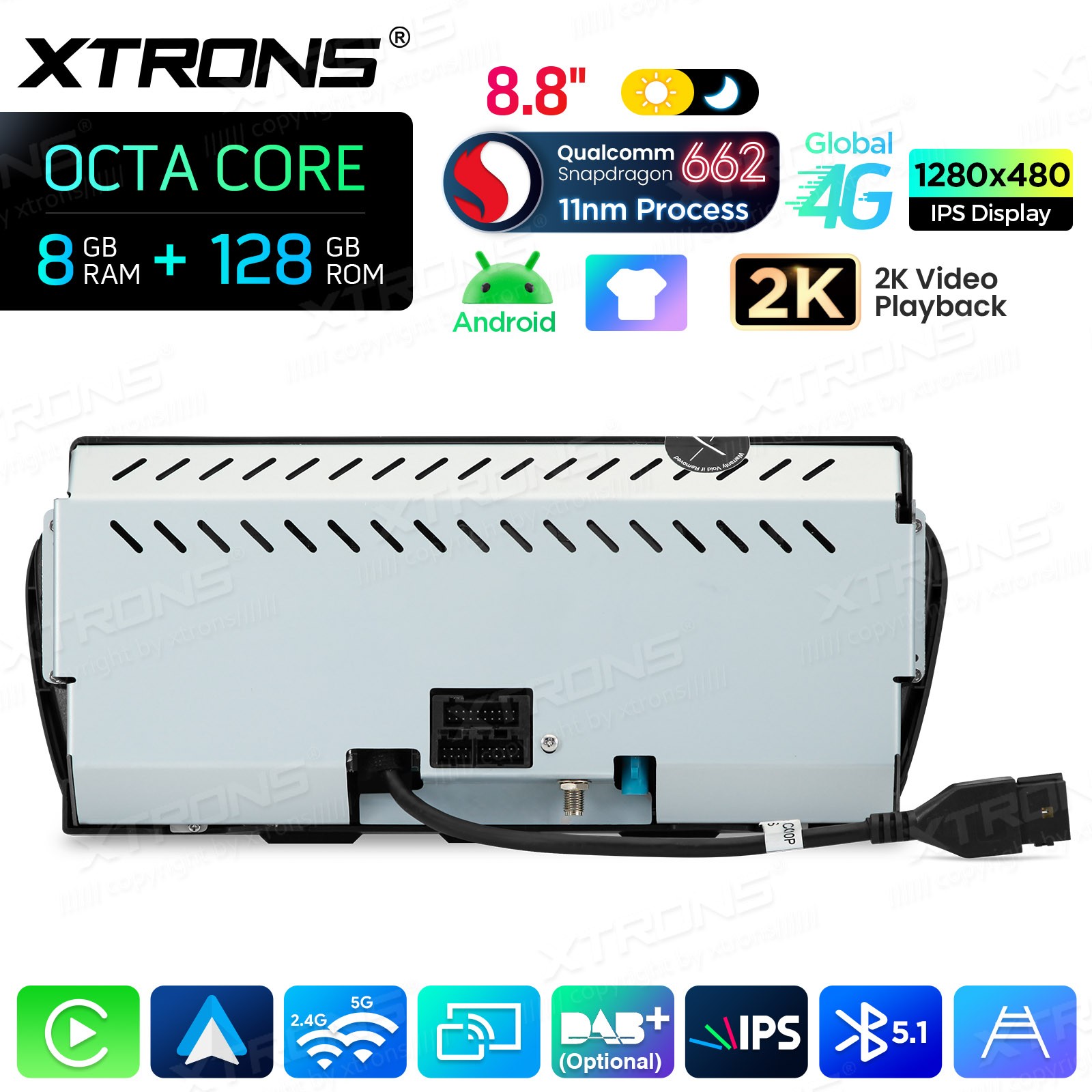 8.8″ For BMW 3 5 Series E90 E60 CCC Carplay Car Stereo Screen GPS 8+128G 4G LTE