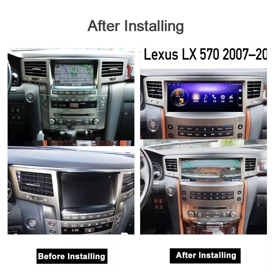 12.5″ Android Carplay Car Stereo Radio GPS Navi 4+32GB For 2007-2015 Lexus LX570