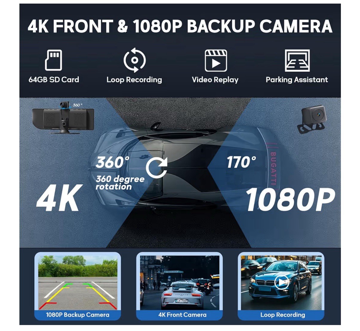 Single Din Car Stereo 10.26 Inch Touchscreen with CarPlay, Android Auto, Bluetoo