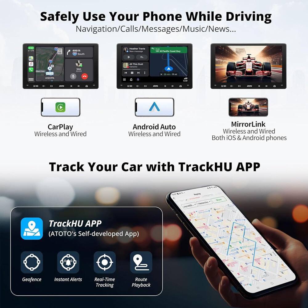 ATOTO 9″ A6 PL 2DIN ChatGPT Car Stereo GPS 4G LTE WiFi Android Radio Dual BT