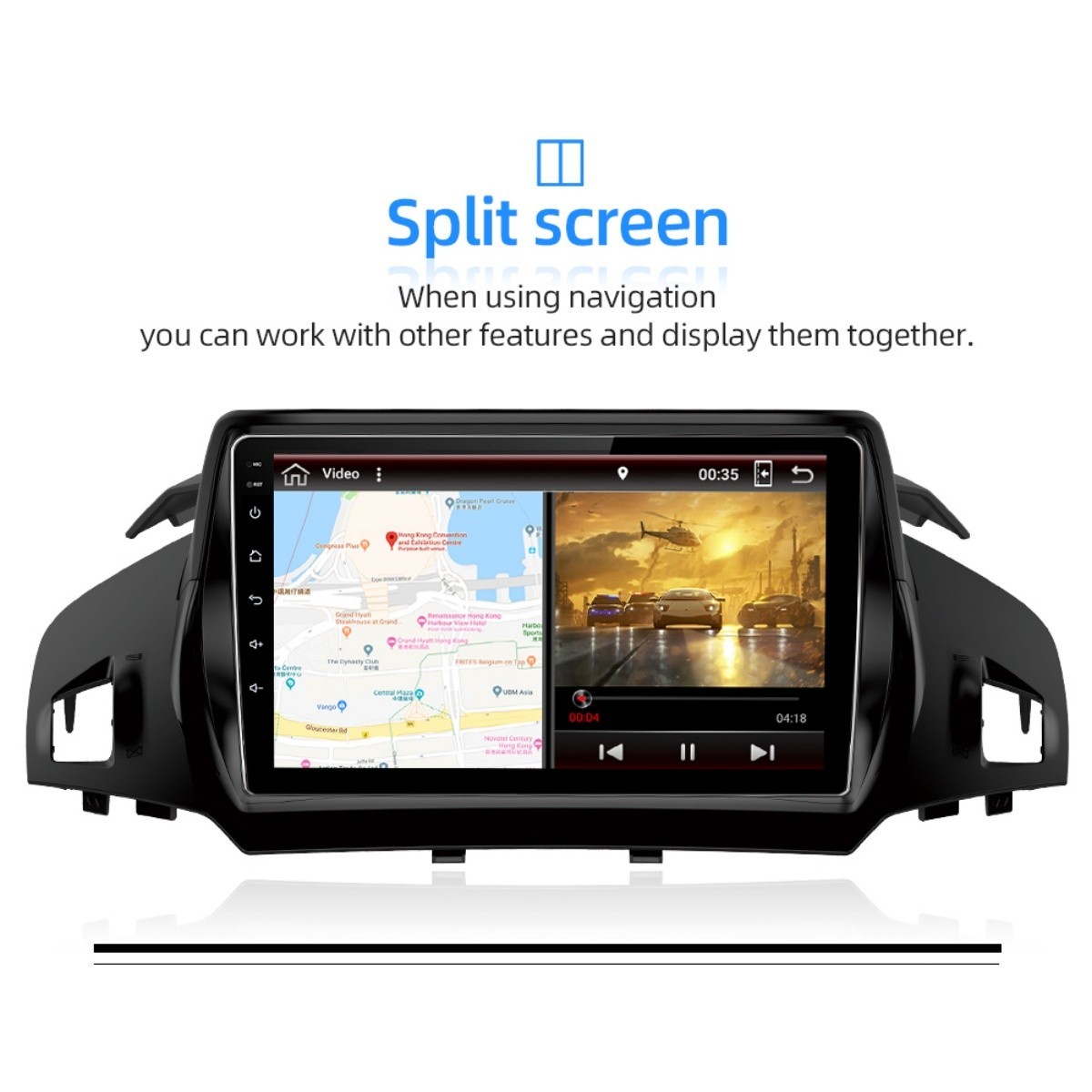 9” Car Radio For Ford C-MAX 2013-2017 Android 14 GPS Navi WIFI 4+64G BT USB DSP