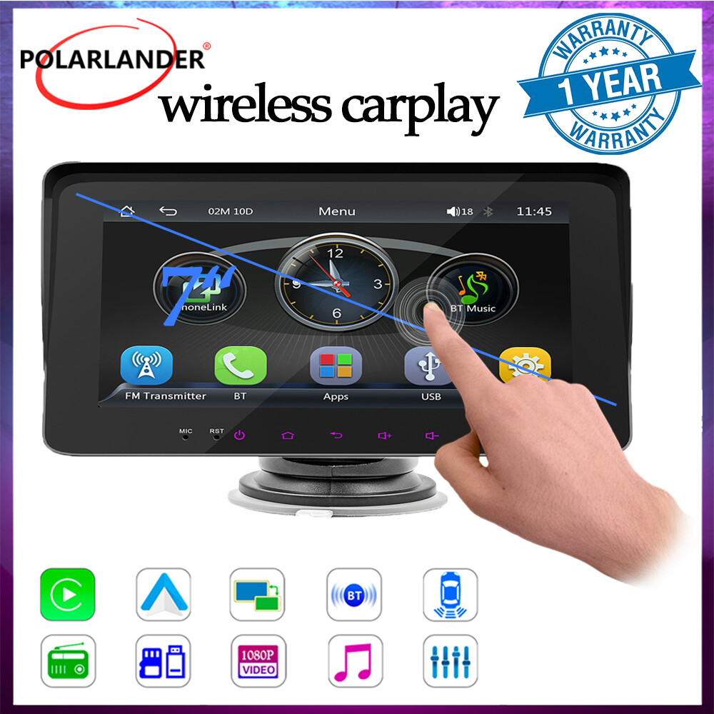 Touch Screen Car Stereo Portable USB/TF Bluetooth MP5 Player 7″ Wireless Carplay