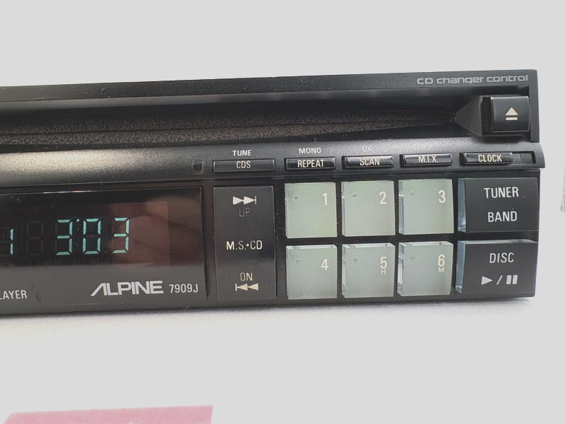 Rare Alpine 7909J CD Player Upgraded Power Cable JDM For Parts / Repair