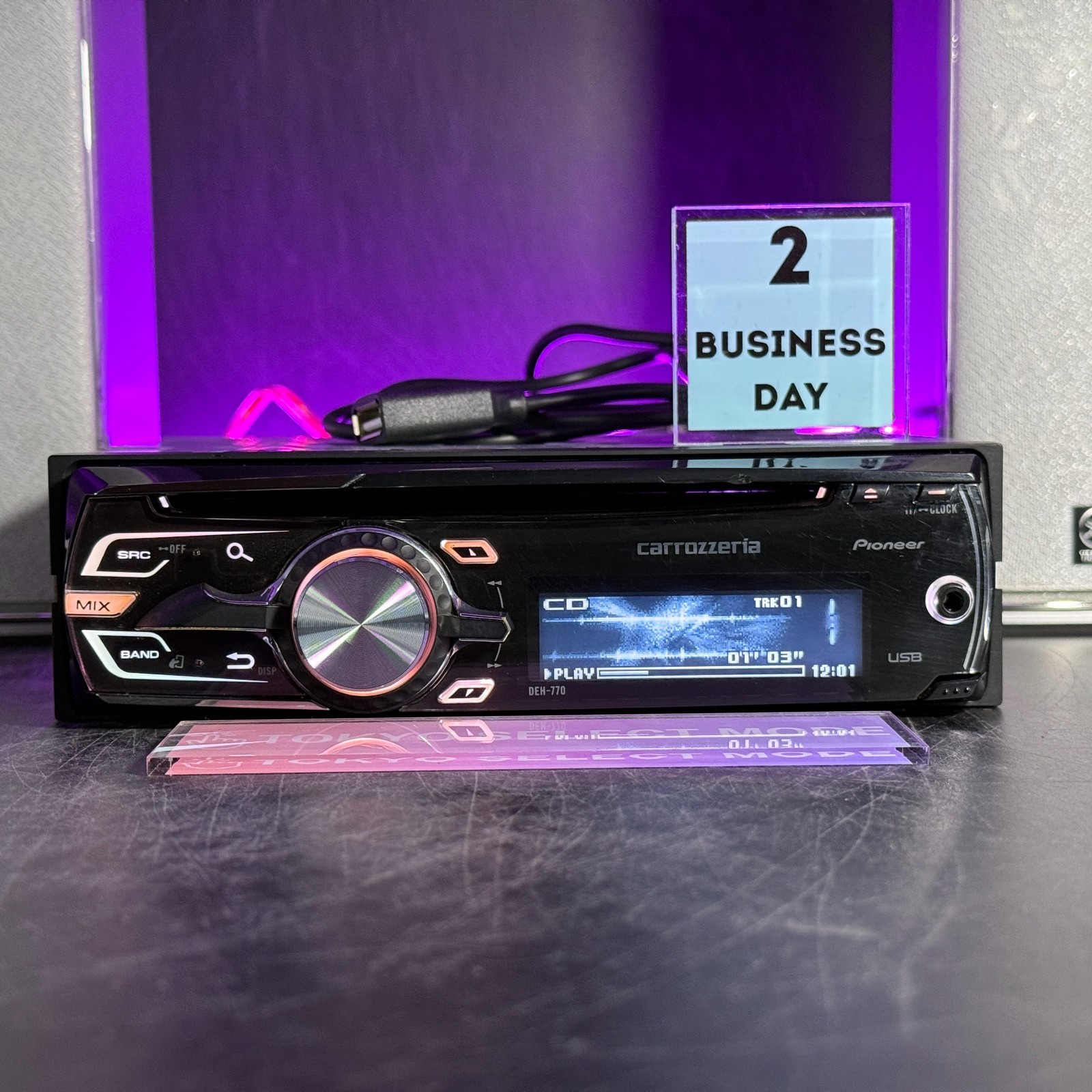 Pioneer Carrozzeria DEH-770 1DIN Car Audio CD Player Tested Working JDM In Stock