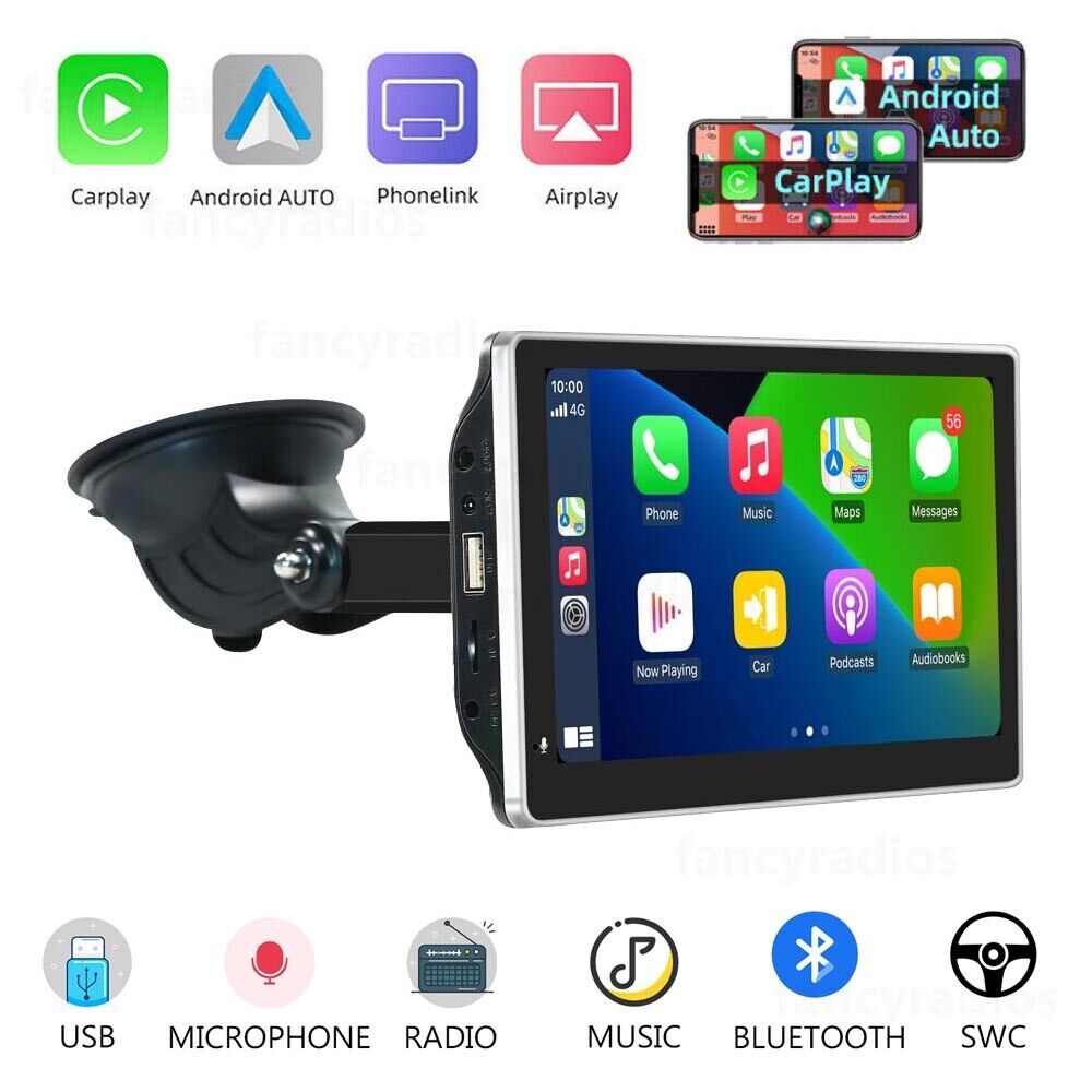 7″ Car Apple Carplay Radio Android Auto Portable Touch Screen Stereo Bluetooth