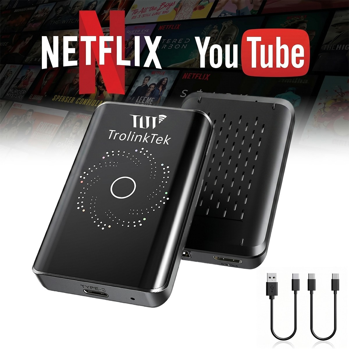TrolinkTek Carplay Wireless Car Video Adapter AI Box 32GB Netflix/YouTube/TikTok