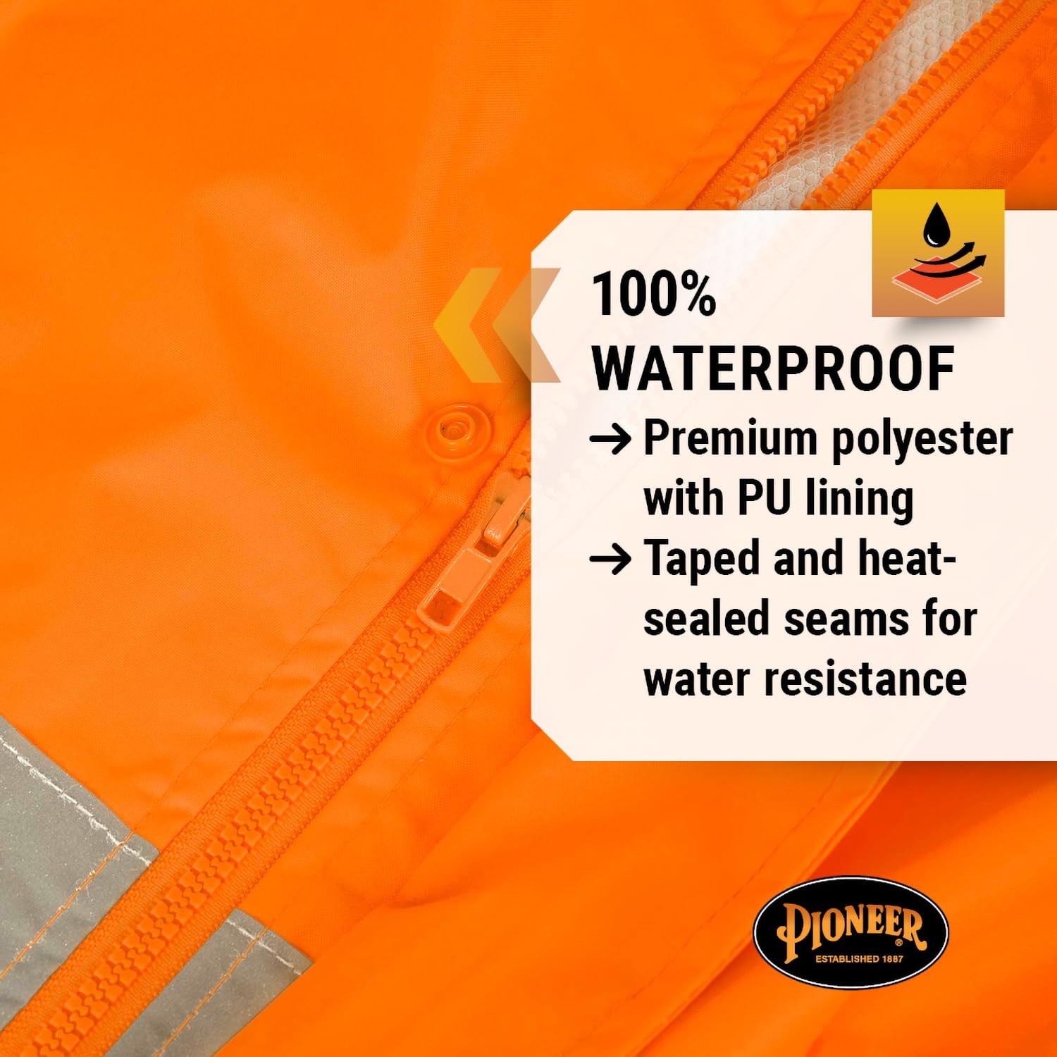 High Visibility Rain Gear Safety Jacket and Bib Pants – Hi Vis, Waterproof, R…