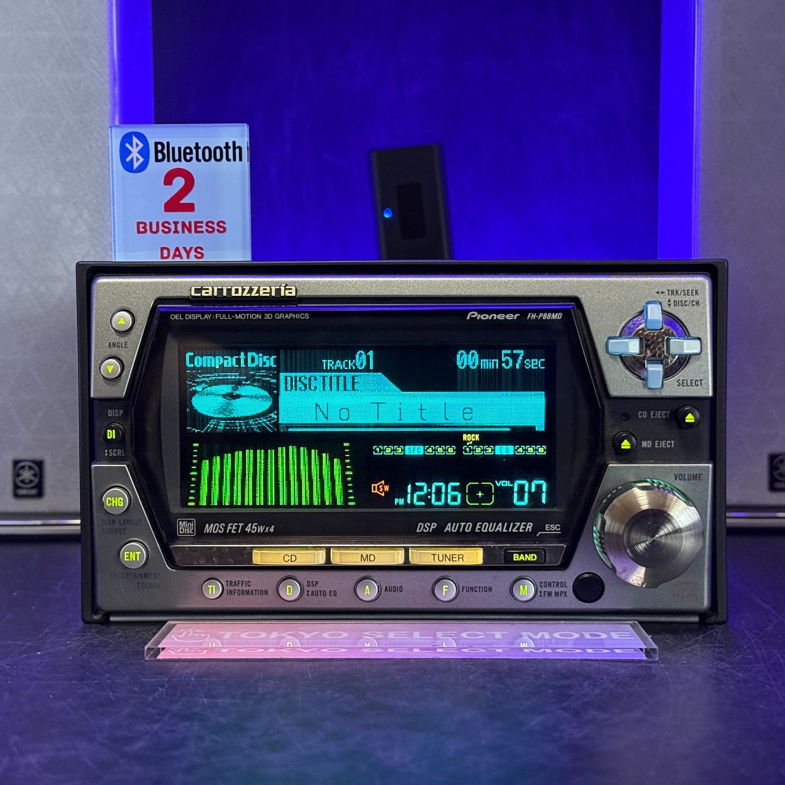 Pioneer Carrozzeria FH-P88MD 2DIN Car Audio CD MD Bluetooth Player JDM DSP Stock