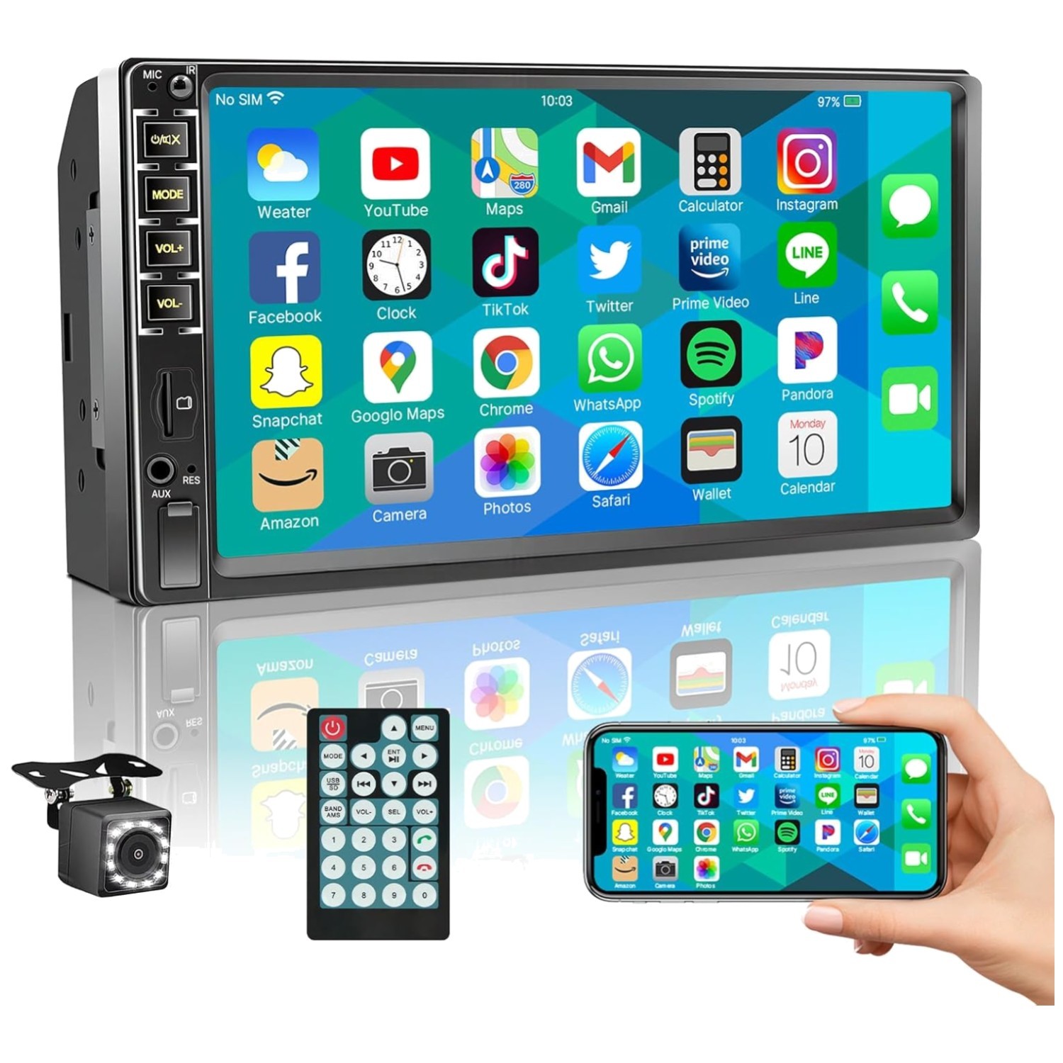 7″ Car Stereo Touch Screen Radio Bluetooth MP5 Player