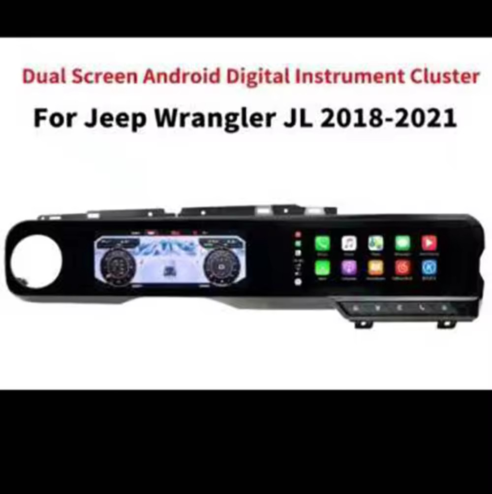 Dual Screen Car Radio for Jeep Wrangler JL Gladiator 2018-2023 Stereo Upgrade