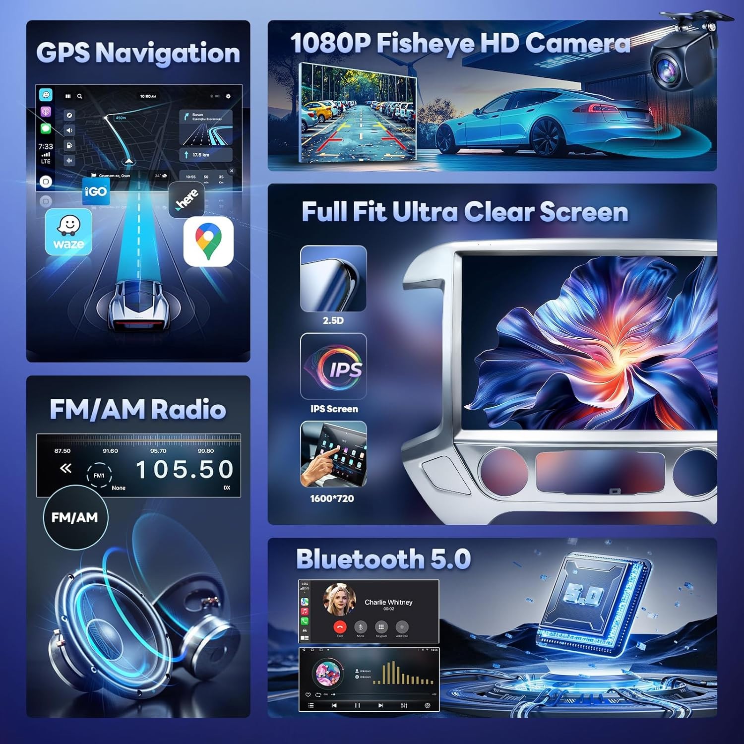 13.1″ 8G+128G Car Radio Stereo CarPlay For Chevy Silverado GMC Sierra 2014-2018