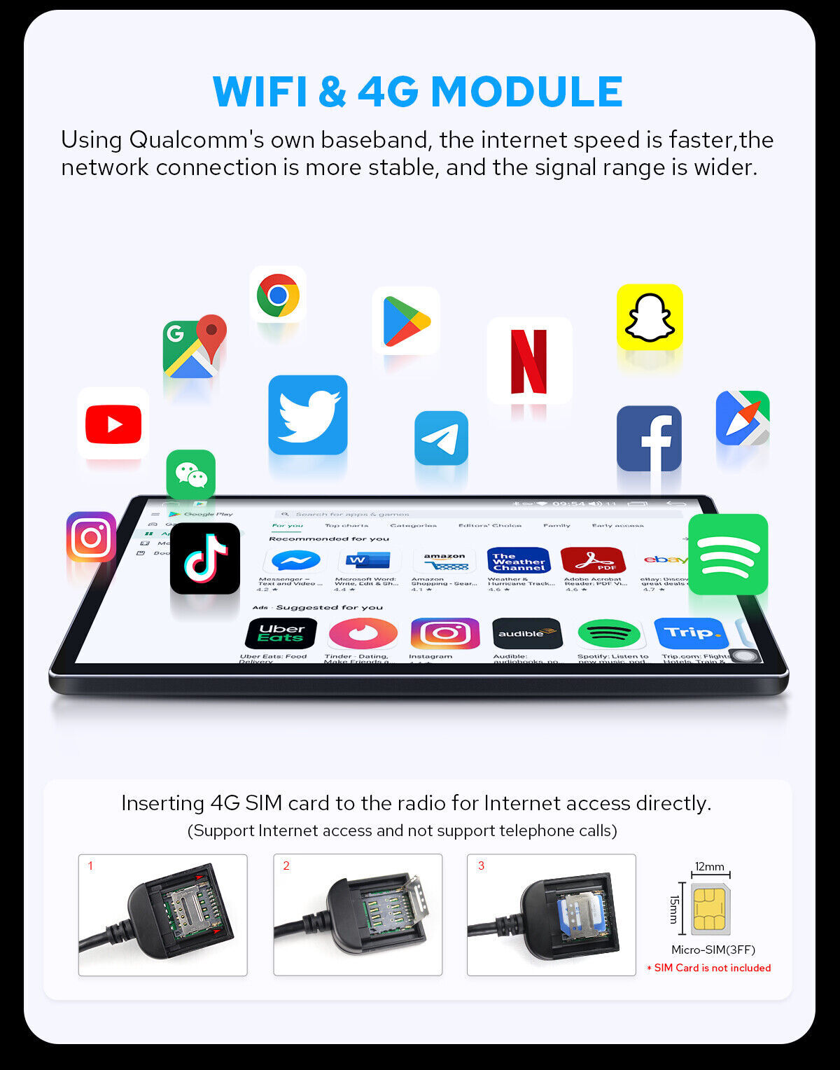 Android 12 10.1″ Android Car Radio GPS Plug & Play For Focus Mondeo S-Max Kuga