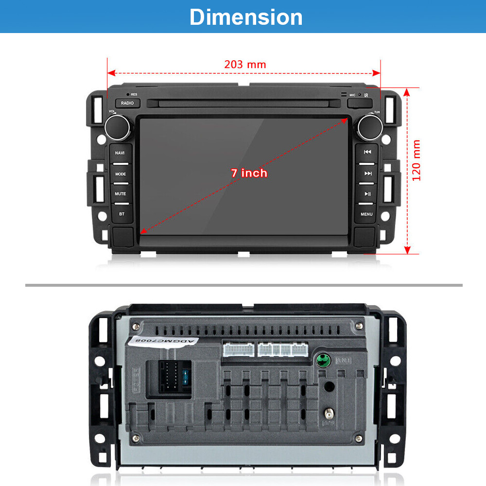 4+64G Android 15 Car Radio Stereo GPS Navi Wifi Carplay For GMC Acadia 2007-2012