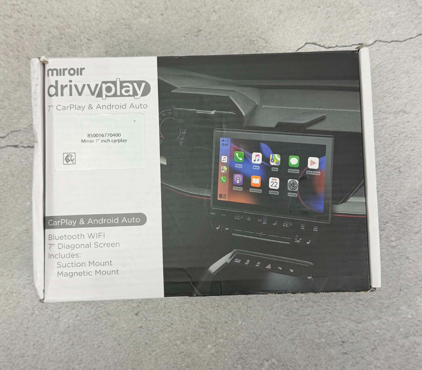 Drivvplay M1003-7 portable Wireless Carplay and Android Auto Display | 7″