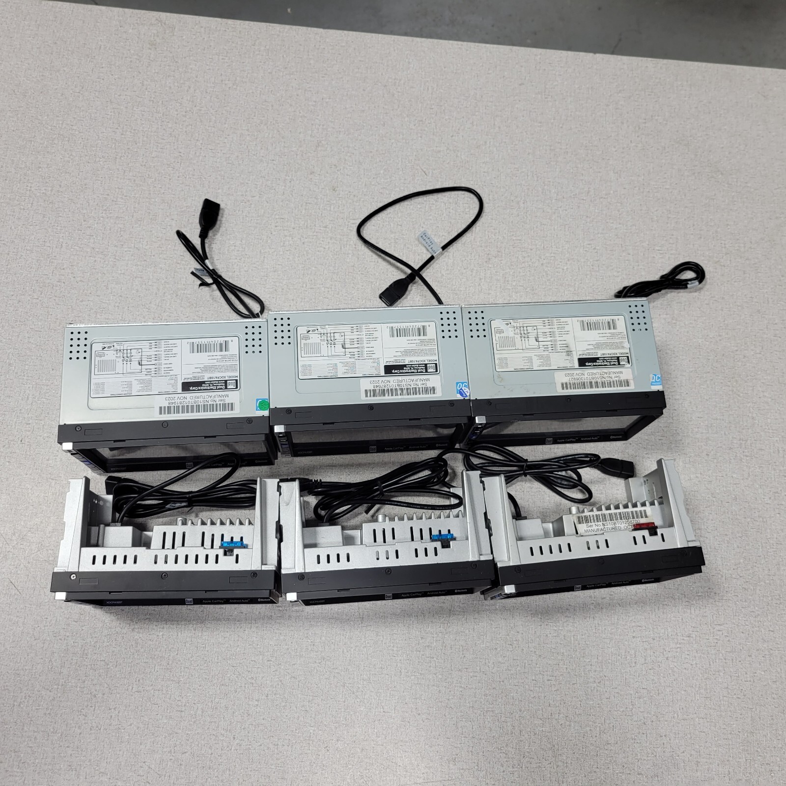 Lot of 6 Dual Electronics XDCPA10BT 7″ Car Stereo CarPlay & Android NOT WORKING!