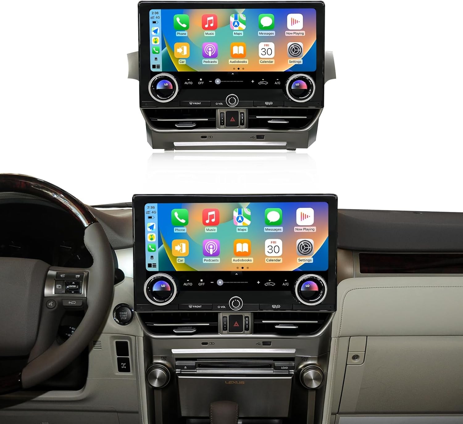 4+32GB Android Car Radio Stereo GPS Navi Carplay For Lexus GX400 GX460 2010-2020