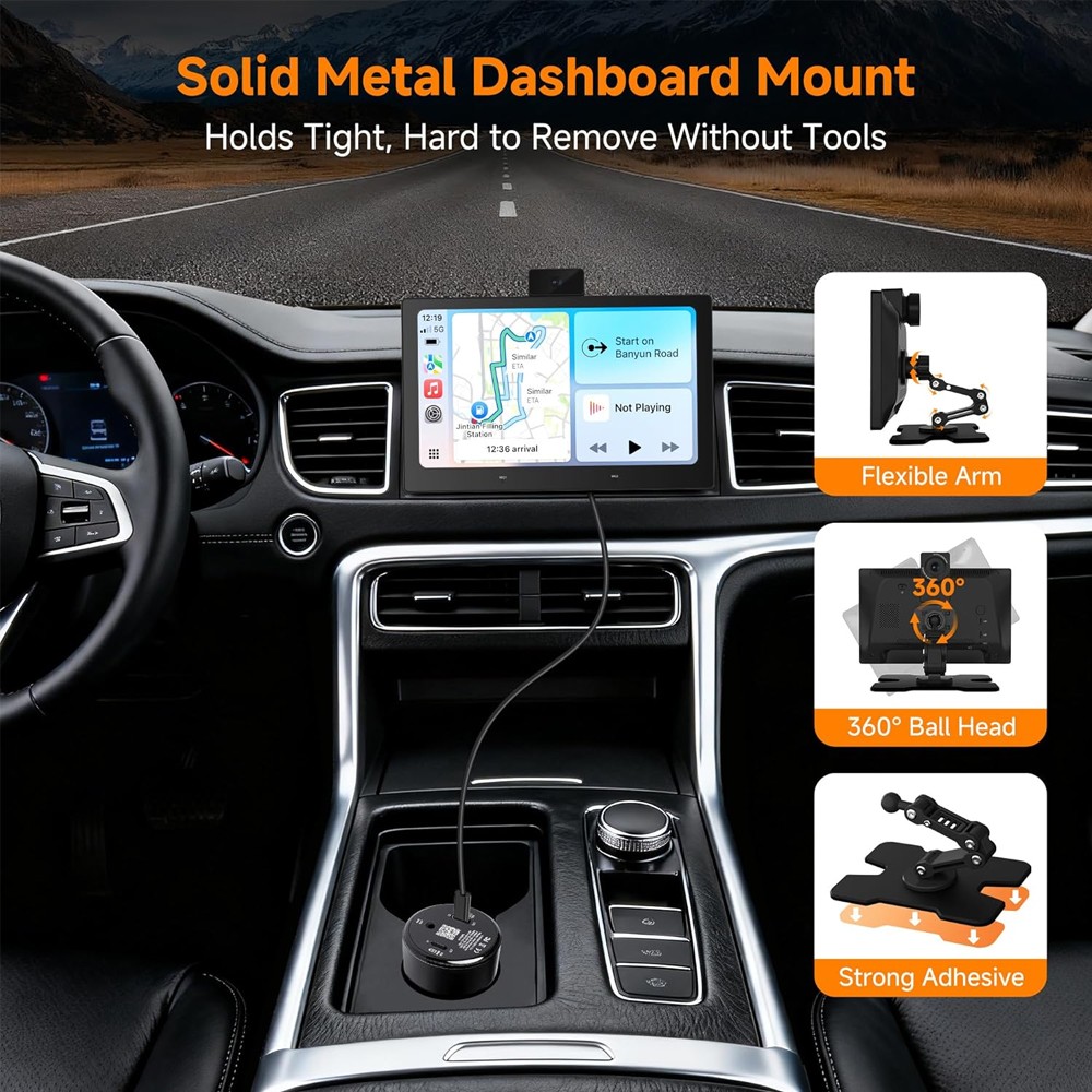 ATOTO 1280*720 9″ Screen Android 10 Portable Car Stereo GPS 4+32G AI WIFI Camera