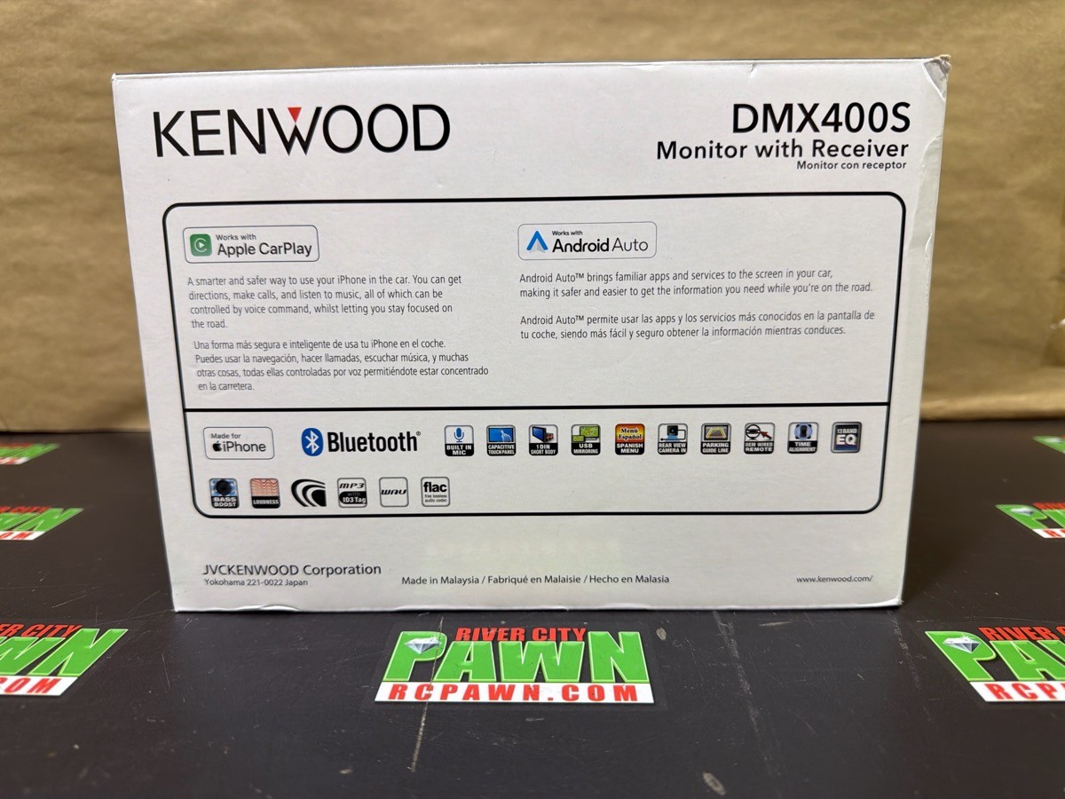 Kenwood DMX400S 6.8″ Digital Multimedia Receiver W/Apple CarPlay & A (R7A016037)