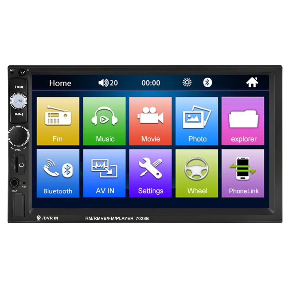 7″ Double 2 Din Car Stereo Radio Bluetooth USB AUX IN TF IOS/Android MP5 Player