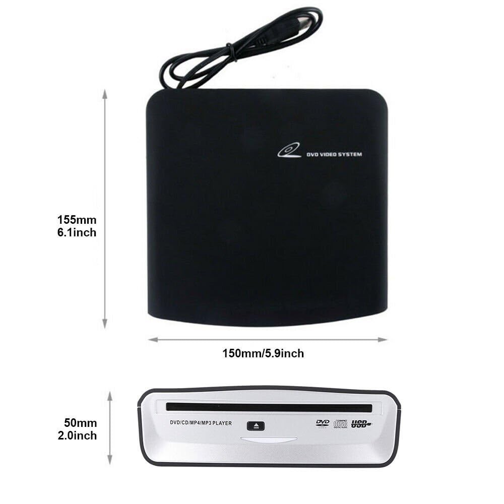 USB External Car Universal Connection Portable CD Player for Car Android Navi…