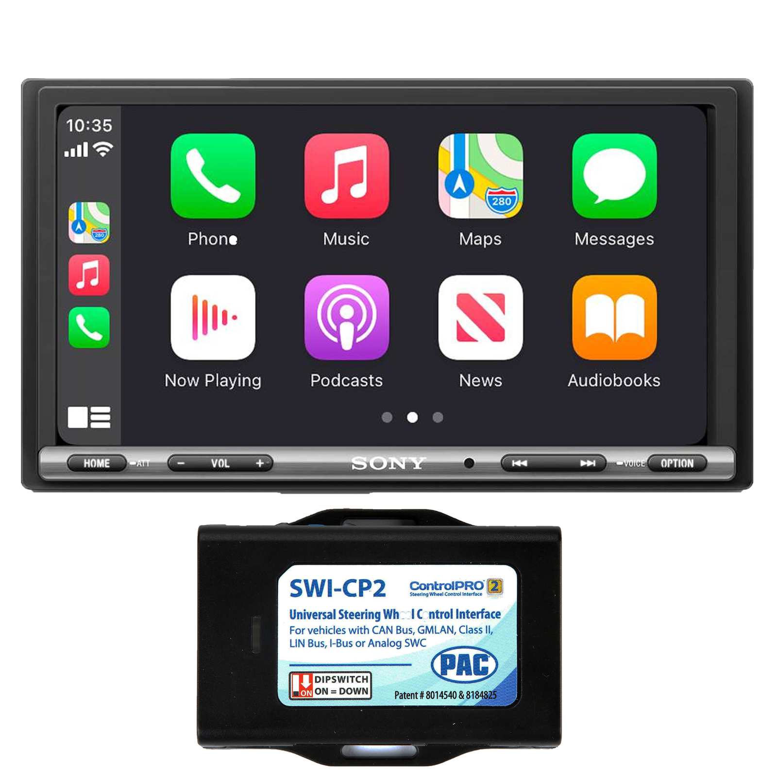 Sony XAV-AX3200, 6.95″ 2DIN Receiver – CarPlay & Android Auto w/ SWC