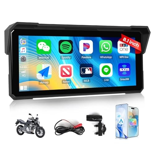 8.1 Inch Motorcycle CarPlay Screen Wireless CarPlay Android Auto GPS P1-8.1inch