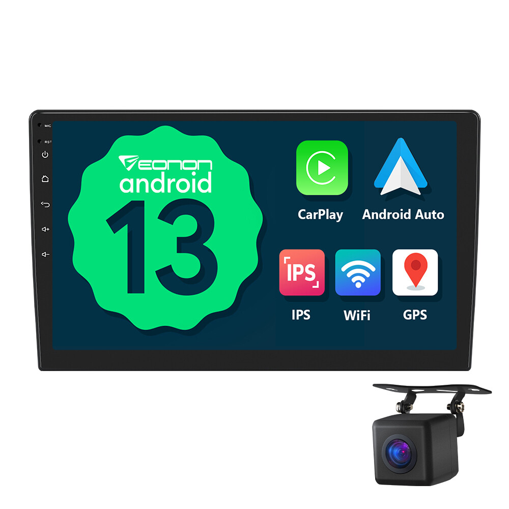 Eonon Double 2Din 10.1″ Android 13 Car Stereo GPS Radio WiFi CarPlay Audio w/CAM
