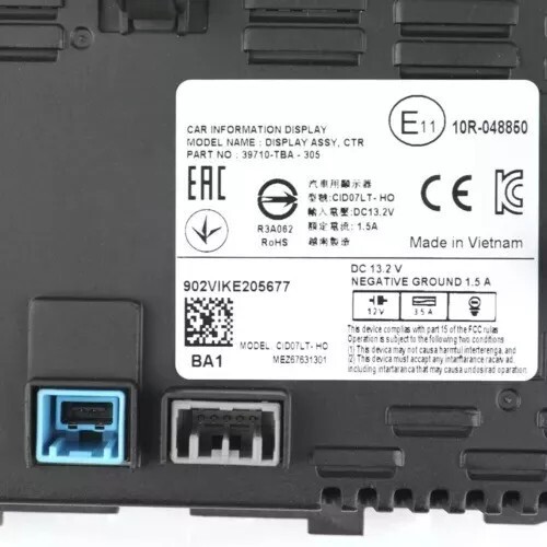 39710-TBA-A11 For Honda Civic Radio Navigation Display Touch Screen 2016-2018