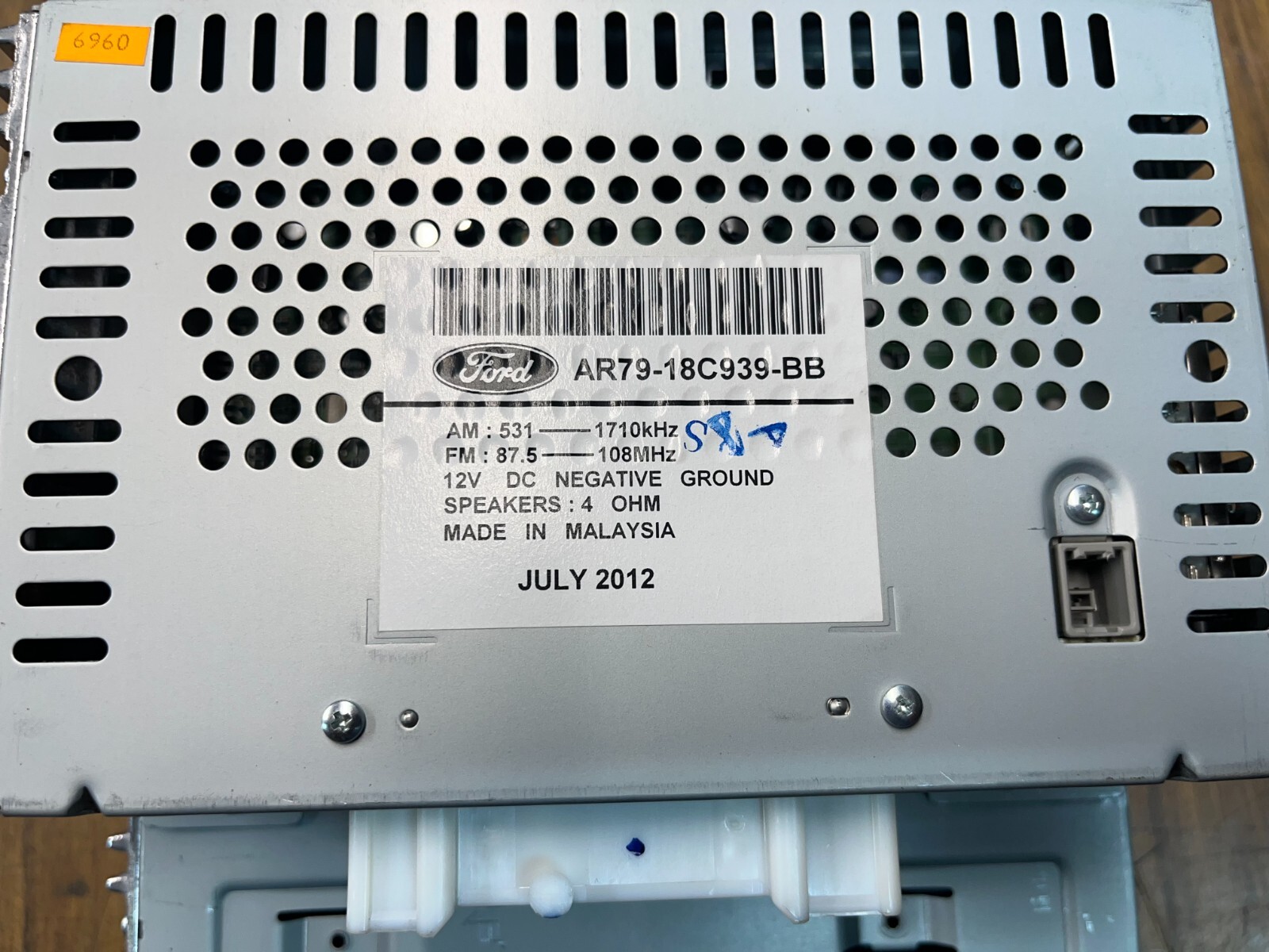 Ford Falcon FG 2012 S2 ICC Stereo CD Player Unit AR79-18C939-BB