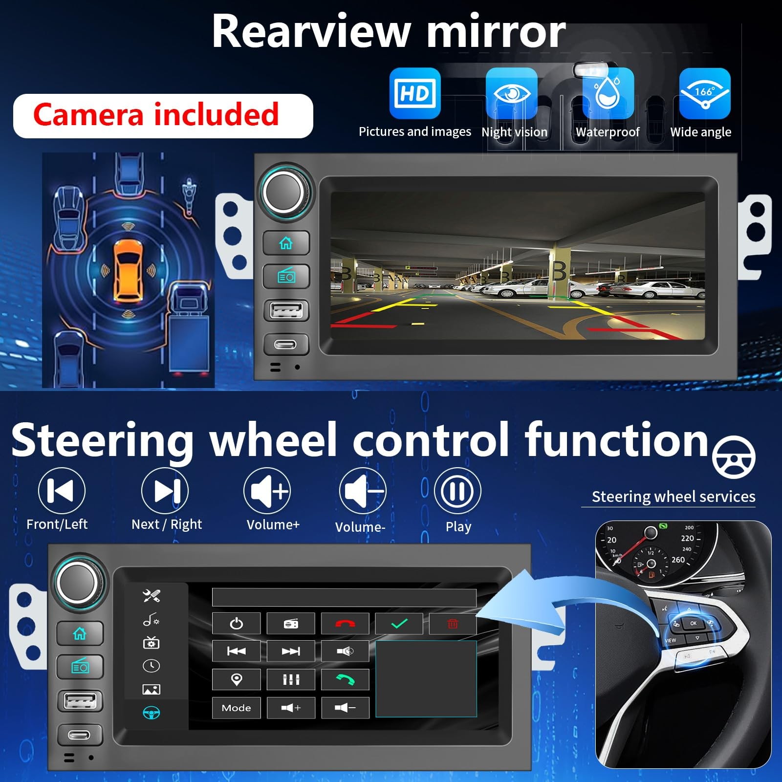 Plug & Play Car Radio for Chevy Camaro S10 Blazer 6.9″ Touch Screen Bluetooth