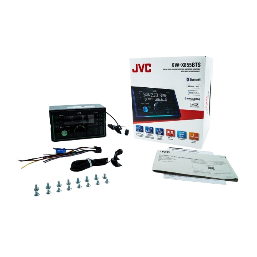 JVC KW-X855BTS 2-DIN Digital Media with Bluetooth, Alexa Compatibility