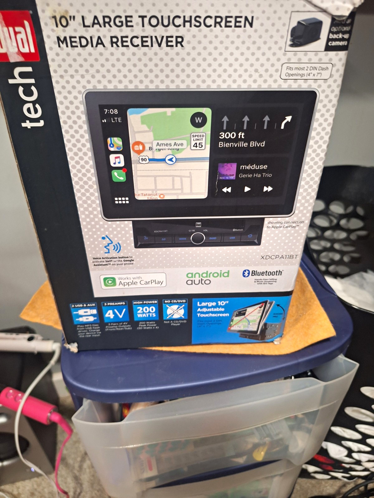Dual Electronics XDCPA11BT 10″ Touchscreen 2 DIN Bluetooth Android Auto