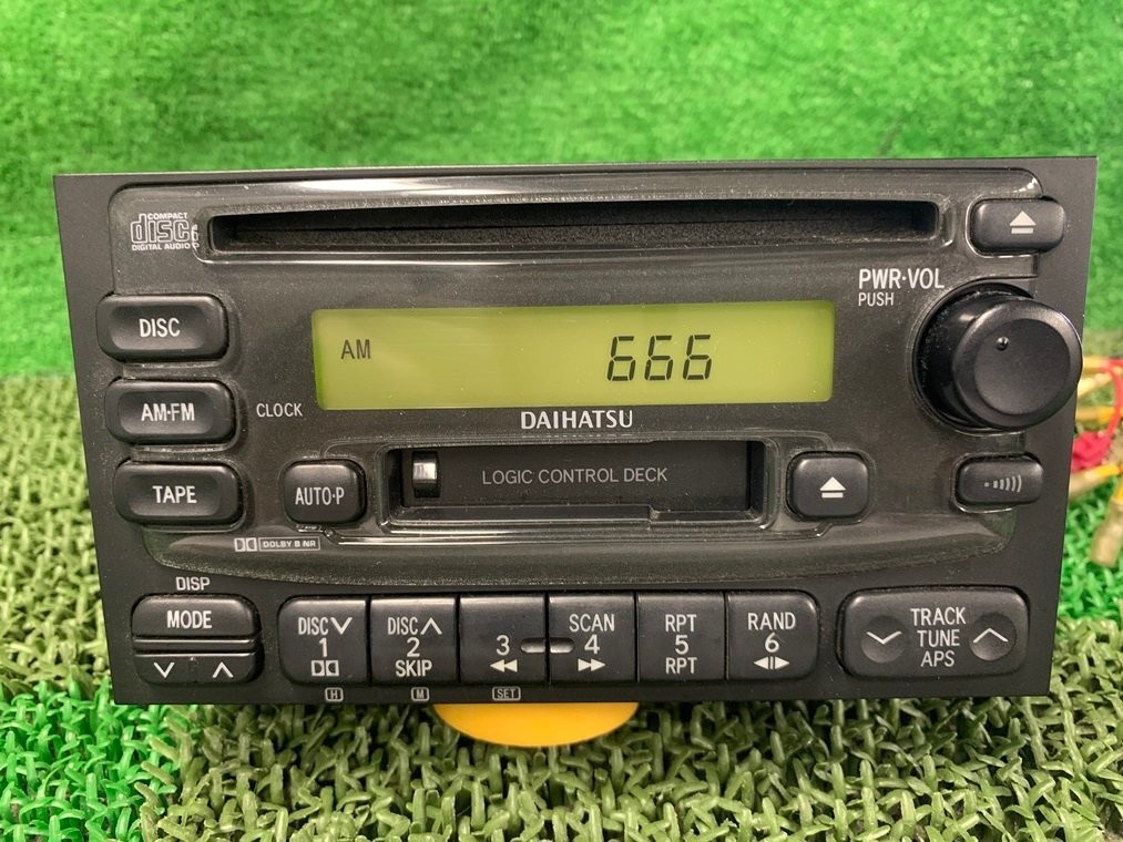 Daihatsu CQ-JD0000A 2DIN CD Cassette Receiver Near Mint JAPAN