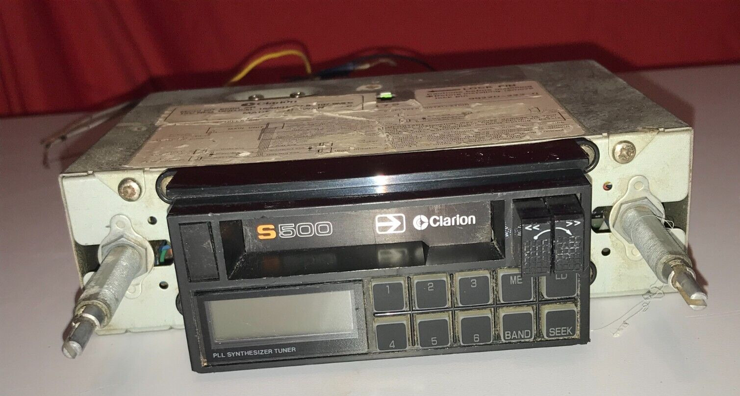 Vintage Clarion S500 2 “Shaft Style”AM-FM Stereo Cassette,
