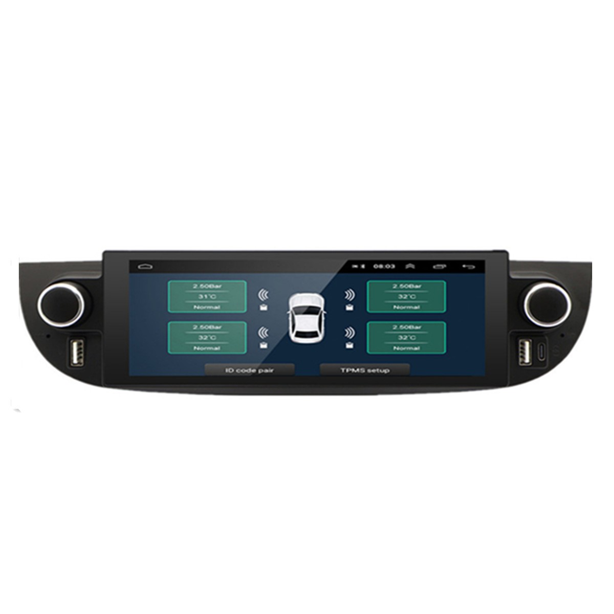 Car Radio Stereo Player GPS Navi Head Unit WIFI SWC Fit For Fiat 500 2007-2018