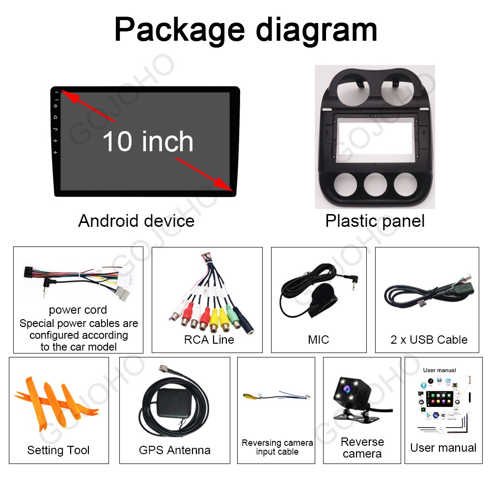 For Jeep Compass Patriot 2010-2017 Car GPS Radio Android15 Player Sat GPS Stereo