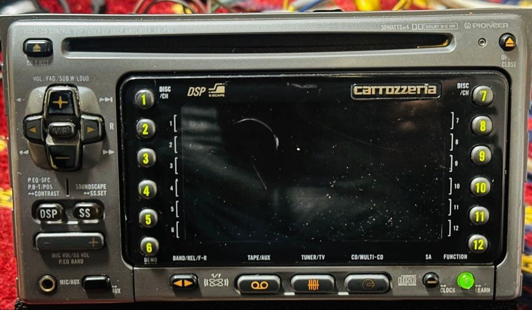 Pioneer Carrozzeria FH-P90 2DIN CD Cassette Receiver Stereo Used From Japan