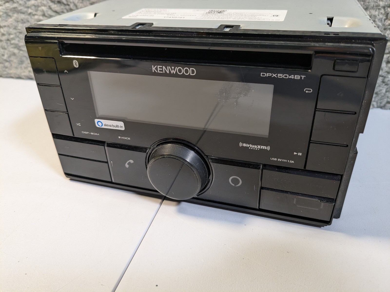 Kenwood DPX504BT Dual DIN CD AM FM Receiver Radio Bluetooth Alexa Untested