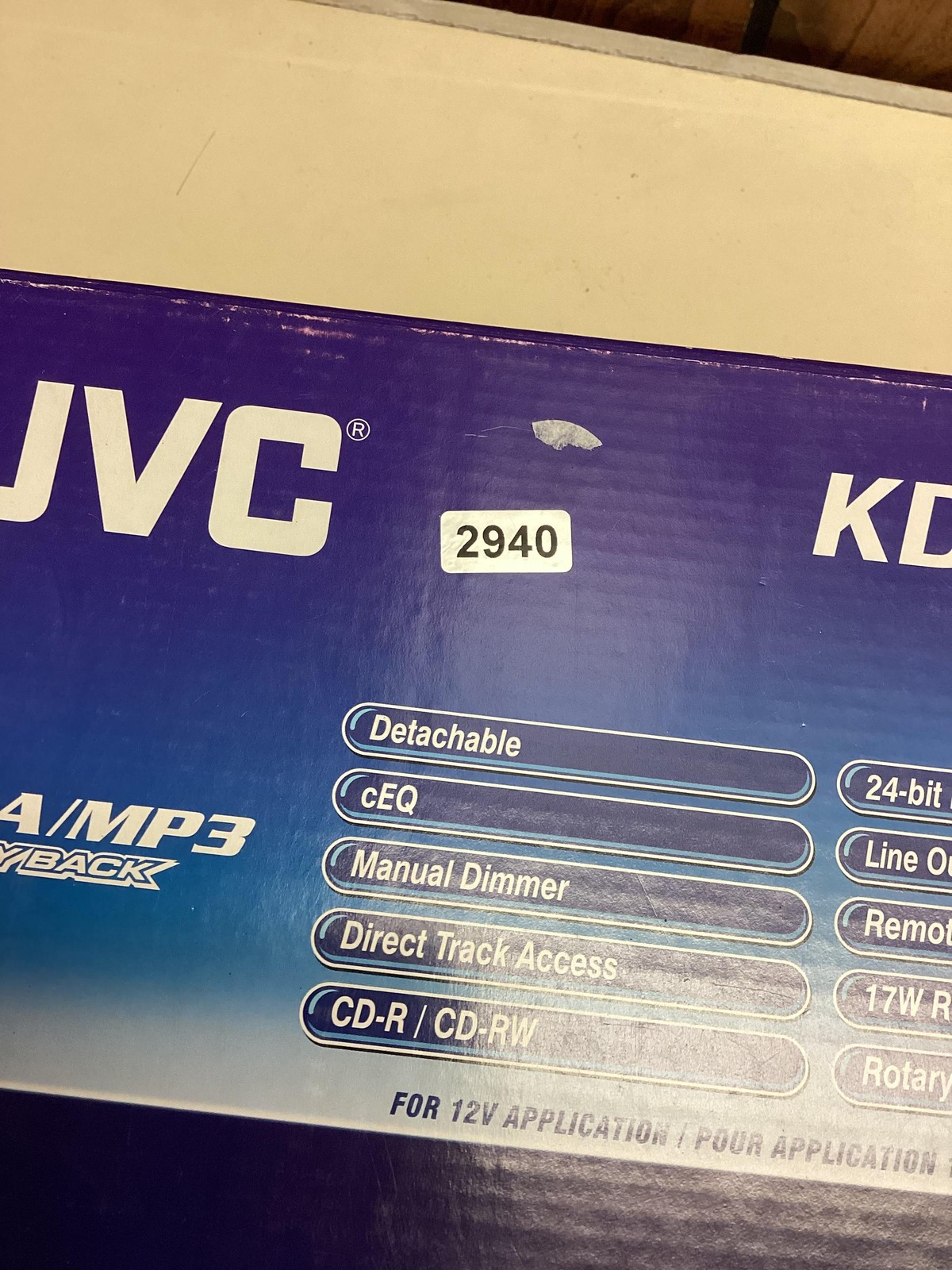 JVC KD-G220 Car CD Receiver 1 DIN WMA MP3 Player Detachable Face Stereo In Dash