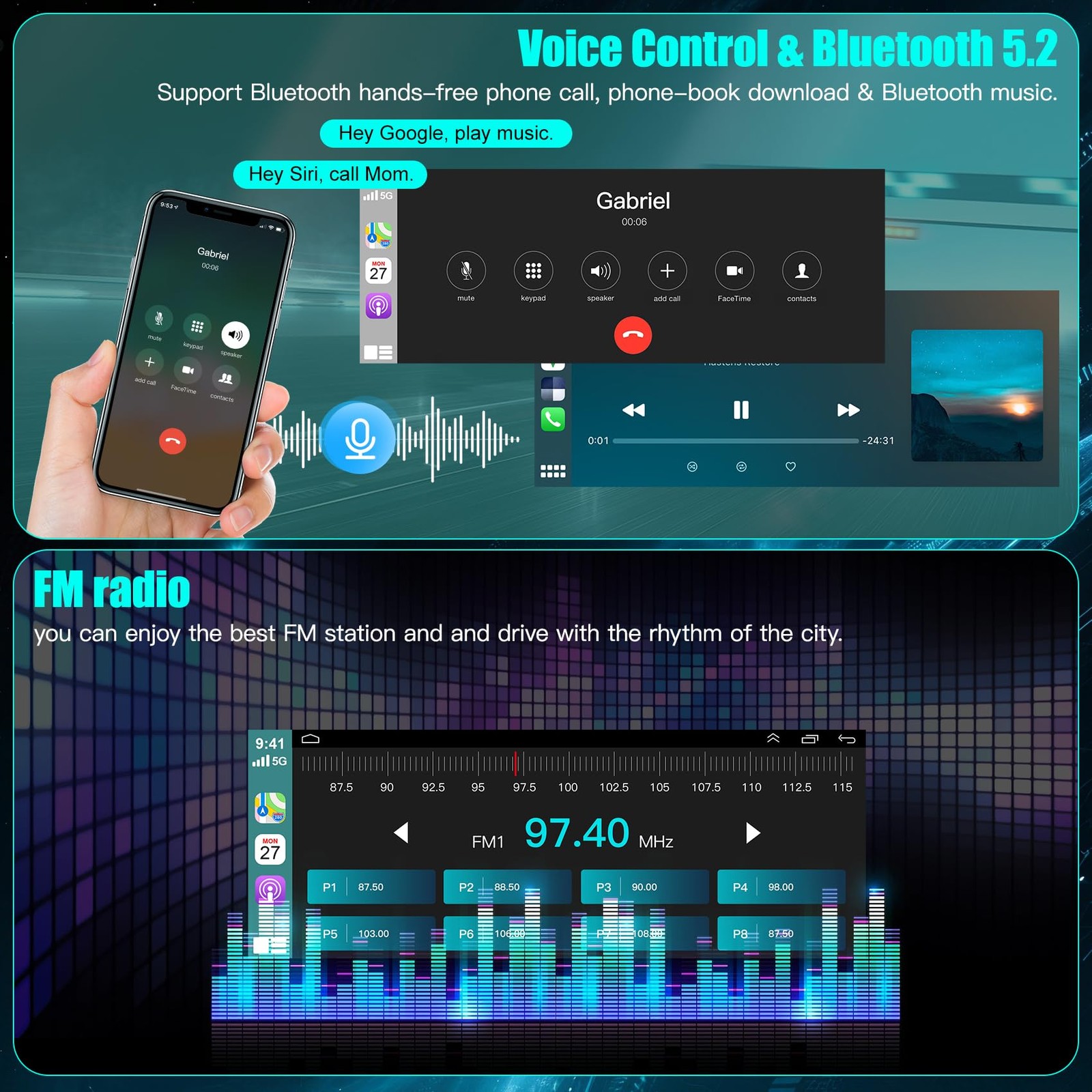 Inexaccessories 4+64G Car Radio Jeep Wrangler