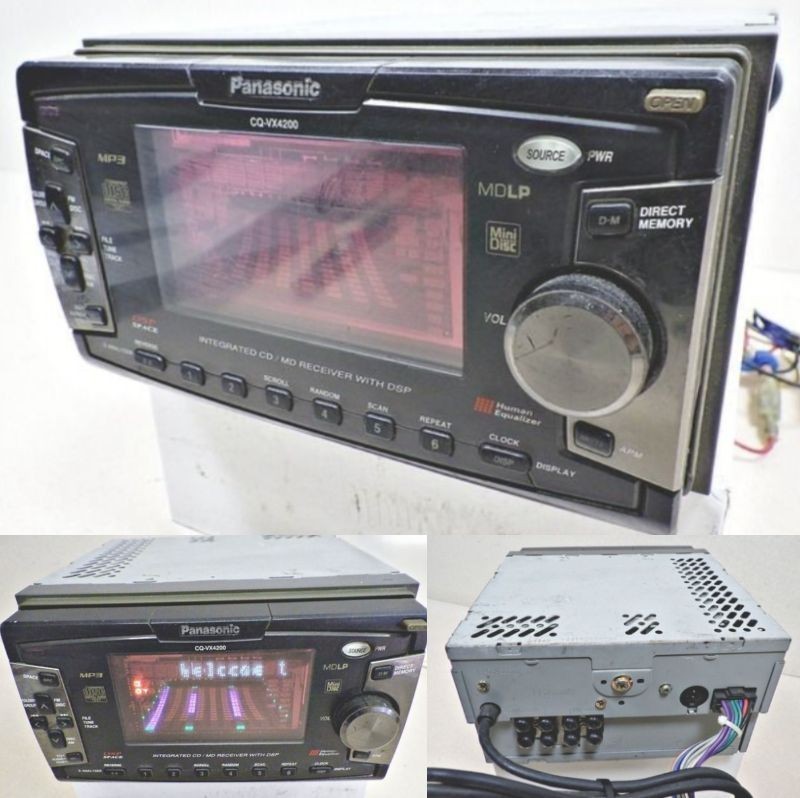 Panasonic CQ-VX4200D CD/MD Car Audio Deck 2DIN Player Tuner Head Unit