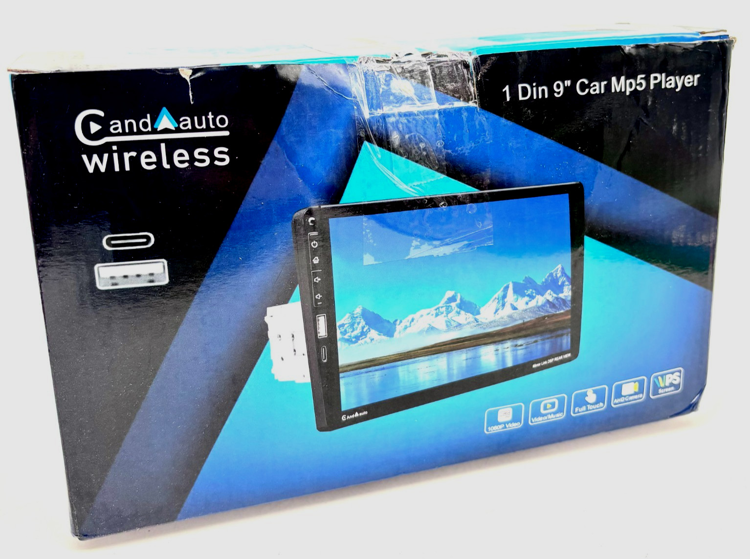 CandAuto 1 DIN 9 Inch Touch Screen Car MP5 Player 1080P Video