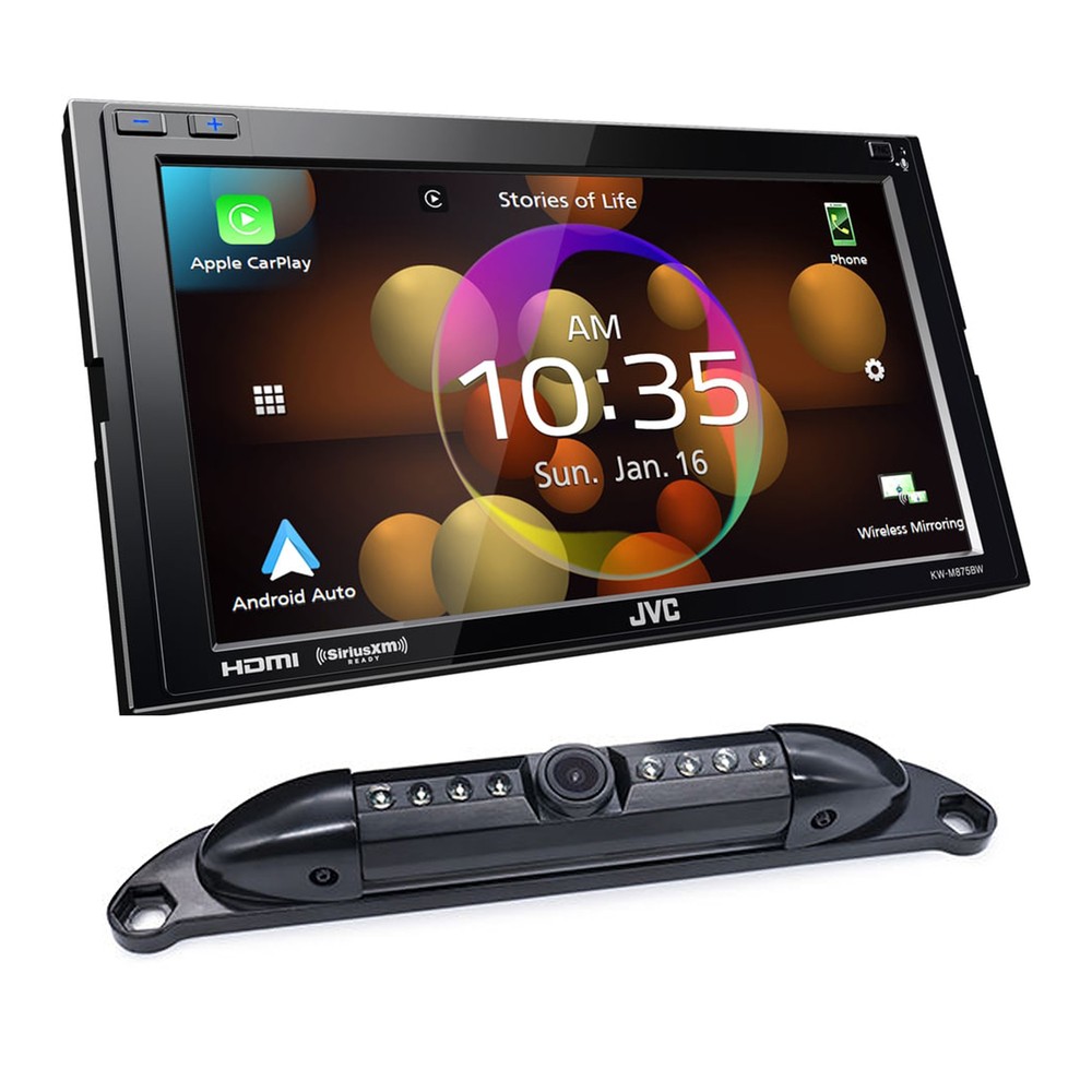 JVC KWM875BW 6.8″ Multimedia Receiver + Backup Camera