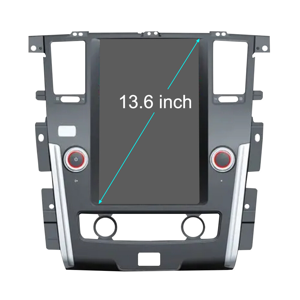 13.6″HD Car Stereo for Nissan Patrol SE 2012-2019 Silver GPS Navigation BT Music