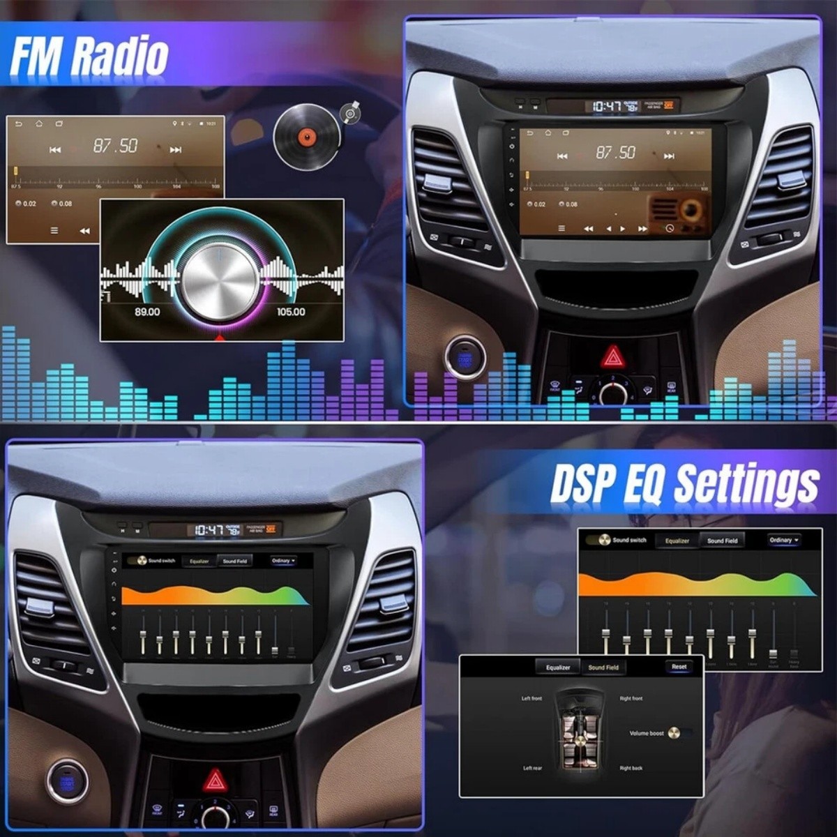 8+256G Car Stereo Radio For Hyundai Elantra 2012-2016 GPS Android 15 Carplay