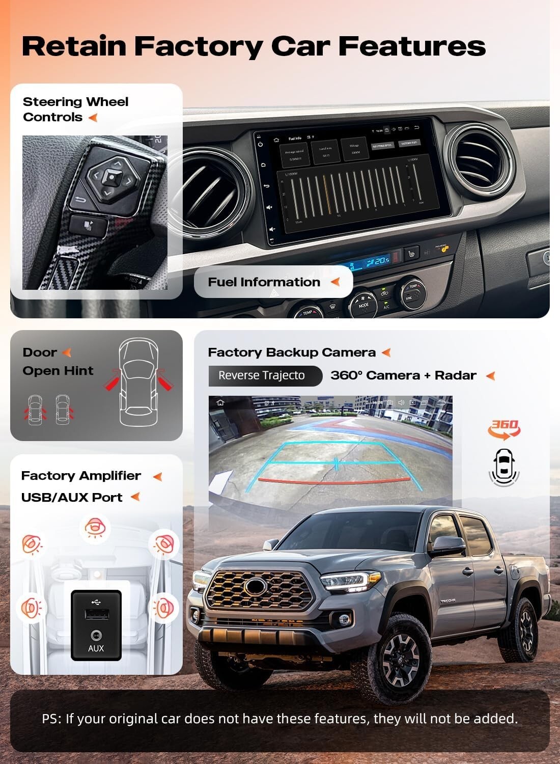 Dasaita 9″ Car Stereo for Toyota Corolla/Tacoma/Sienna/Prius CarPlay 4G LTE GPS