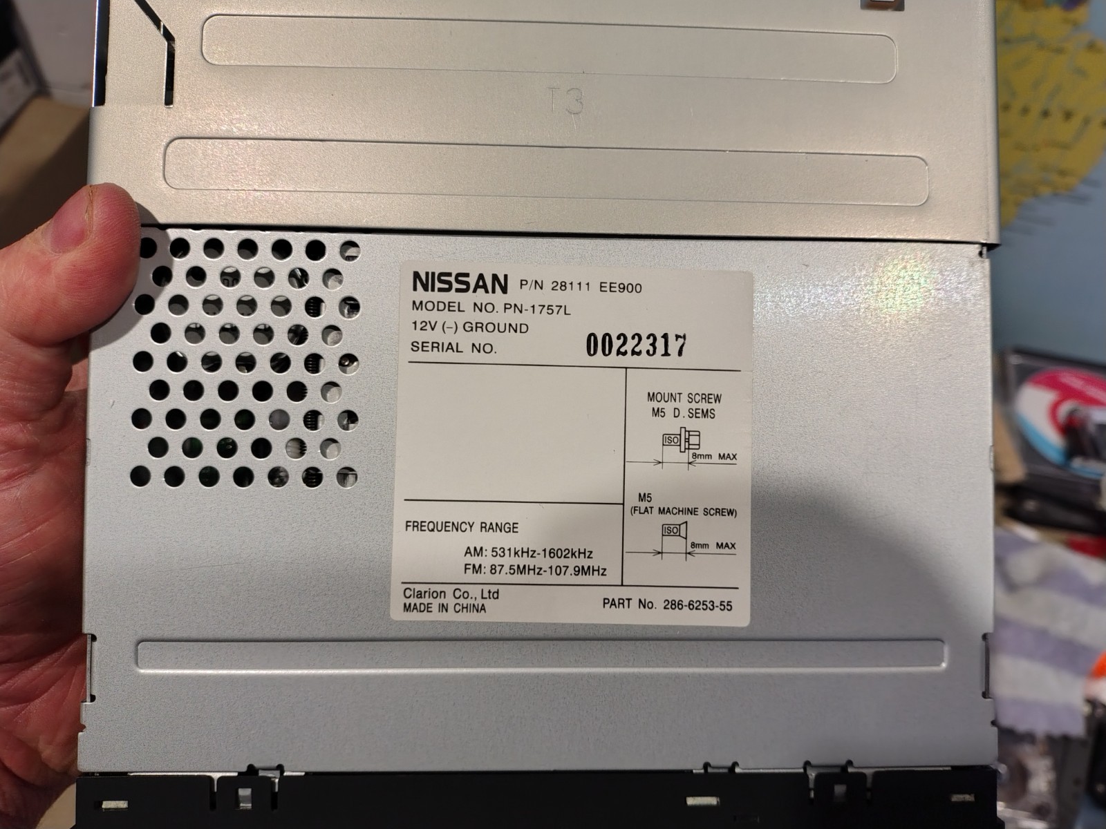 OEM Nissan Clarion PN-1757L Cassette Player In Dash Receiver Fully Working Great
