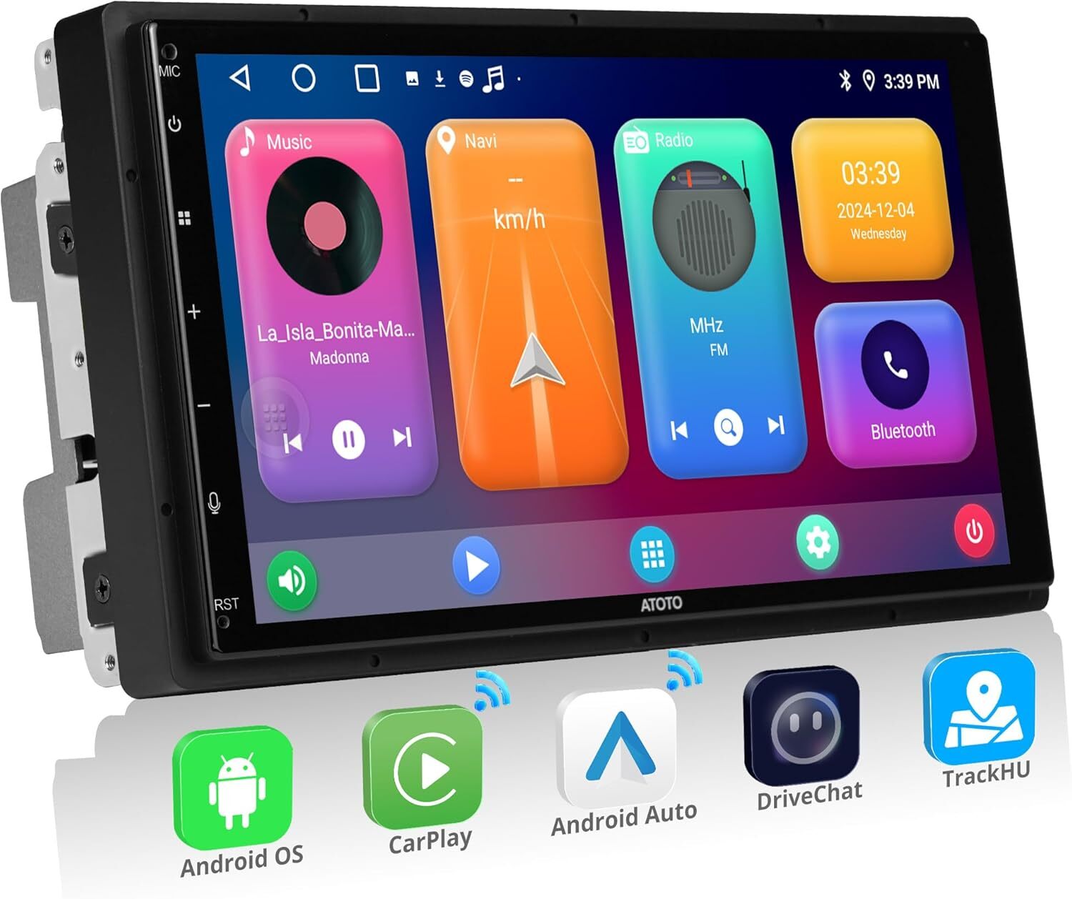 7″ Android Touchscreen Double DIN Car Stereo, Bluetooth, WiFi, DSP, GPS 2GB+32G