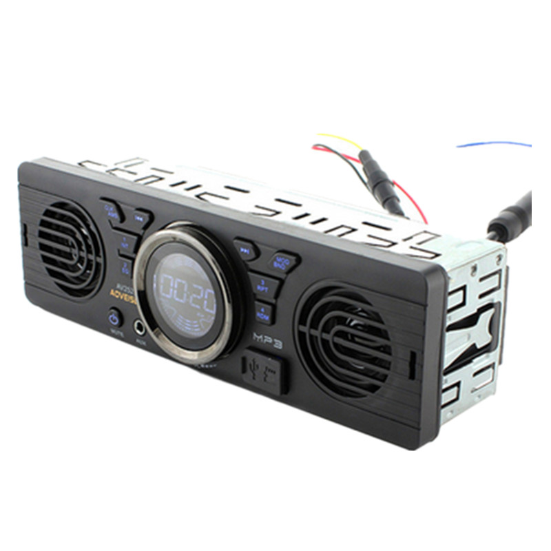 Single 1 Din Car Radio Stereo In-Dash MP3 Player Bluetooth FM Built-in 2 Speaker